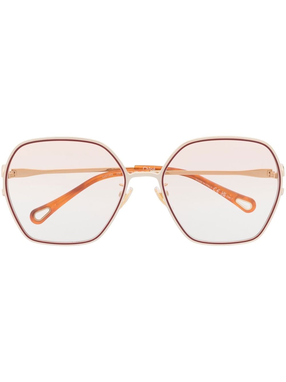 Chloé Eyewear oversized round frame sunglasses - Gold