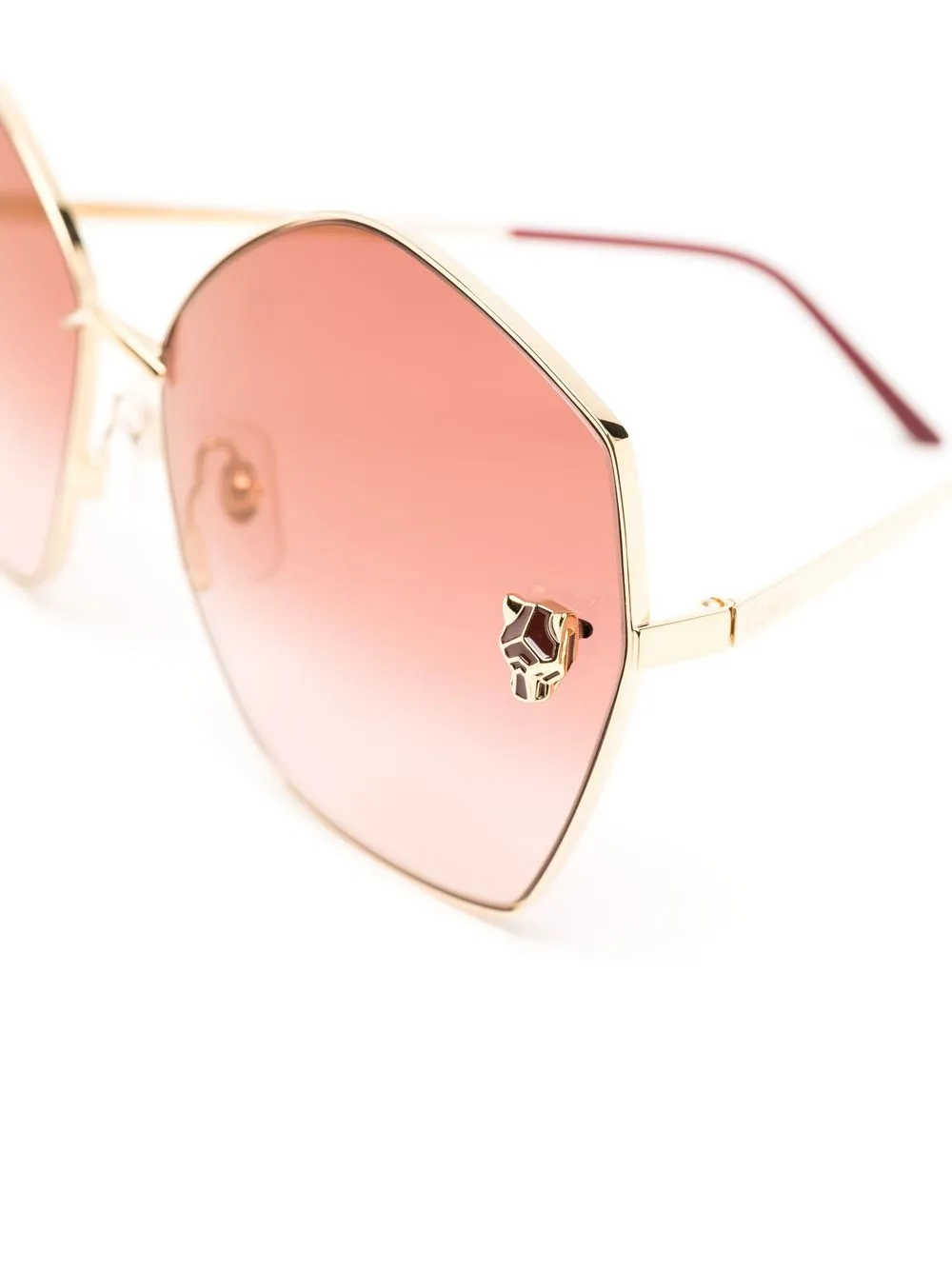 Cartier Gradient Oversize-frame Sunglasses In Gold