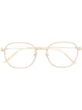 Gucci Eyewear square Interlocking G logo glasses - Gold