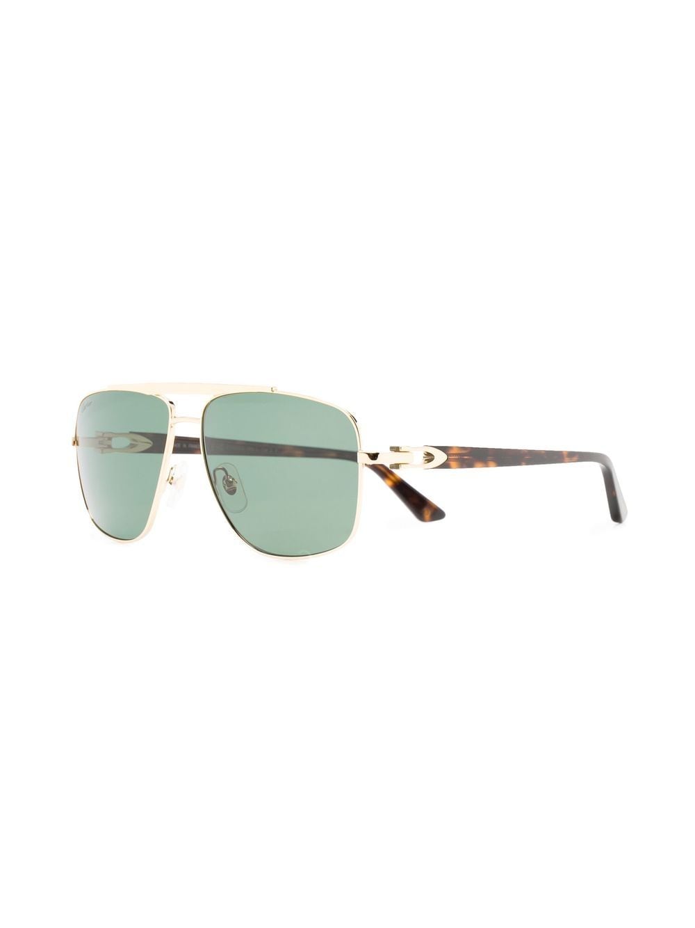 Shop Cartier Tinted Pilot-frame Sunglasses In Gold