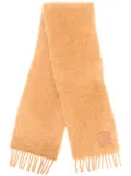 LOEWE logo-patch scarf - Brown