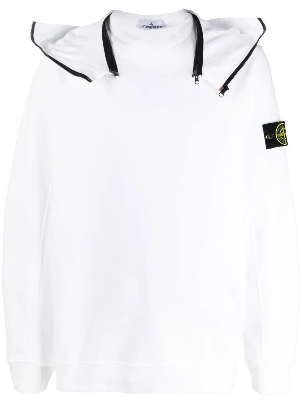 

Stone Island logo-patch hoodie - V0001 WHITE