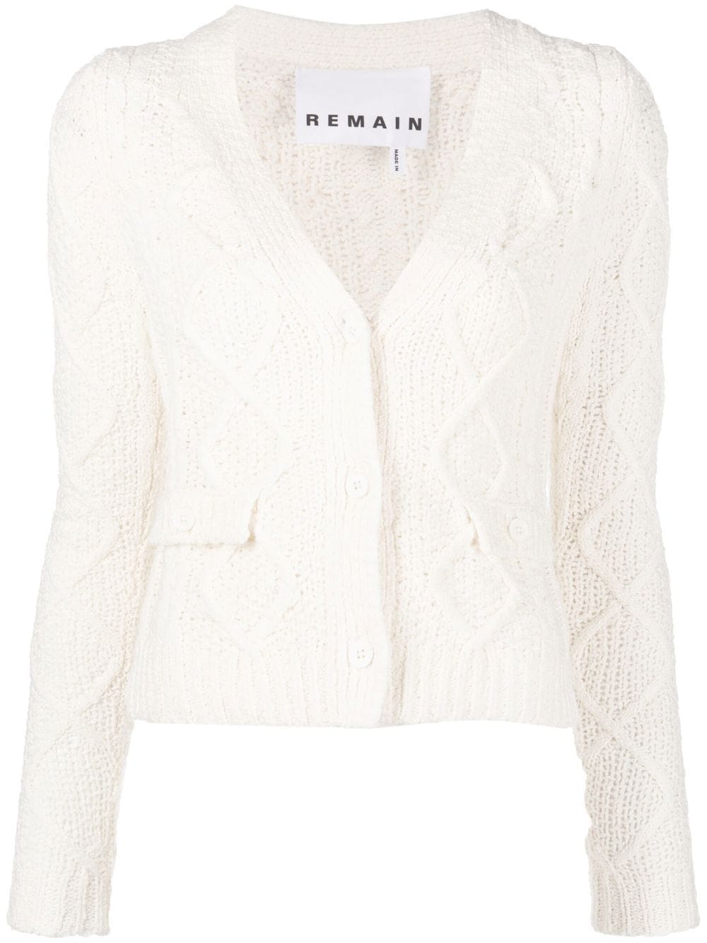 REMAIN cable-knit V-neck Cardigan - Farfetch