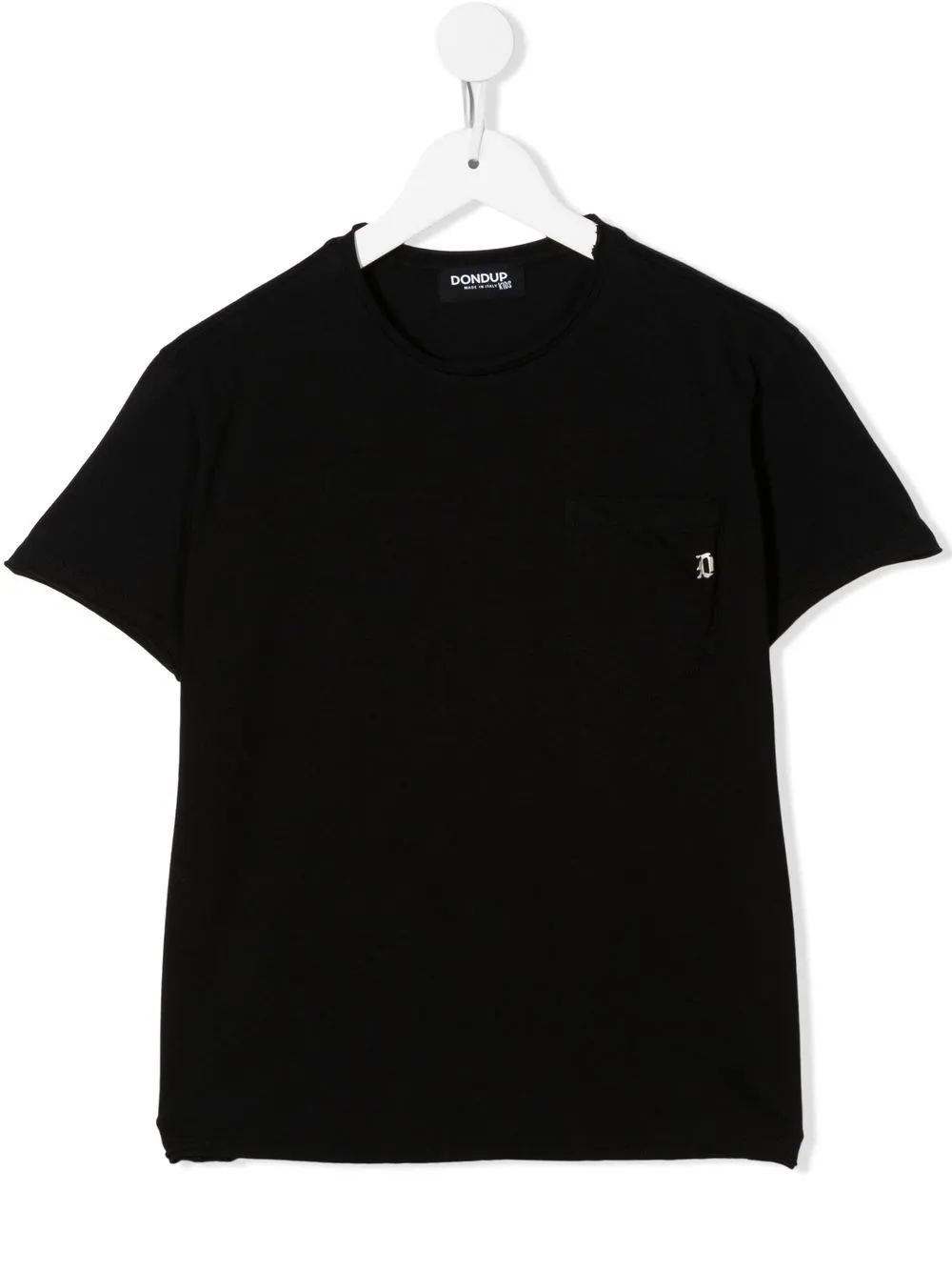 

DONDUP KIDS playera con bolsillo de parche - Negro