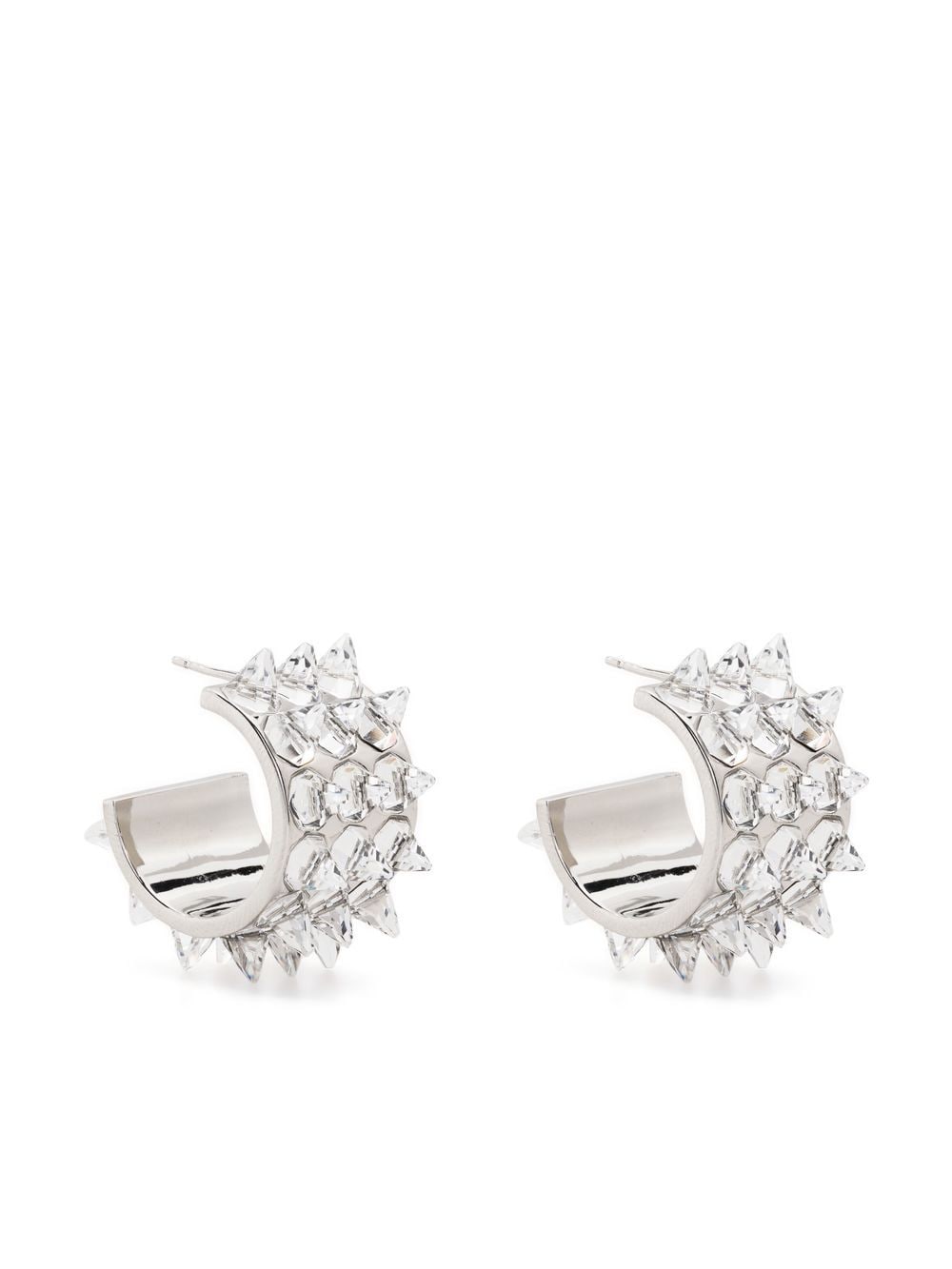 Amina Muaddi crystal-spike huggie-hoop earrings