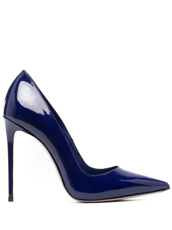 Le Silla 125mm Eva Patent Leather Pumps Blue FARFETCH IN