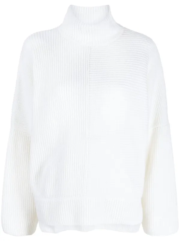 Tom Ford Funnel-neck Knitted Jumper in Neutrals
