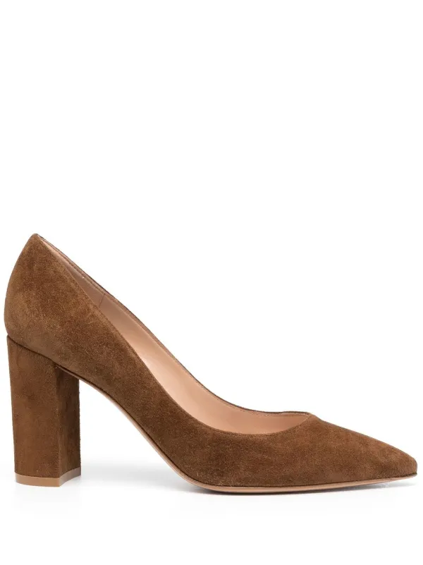 Gianvito Rossi Piper 85mm Suede Pumps in Brown
