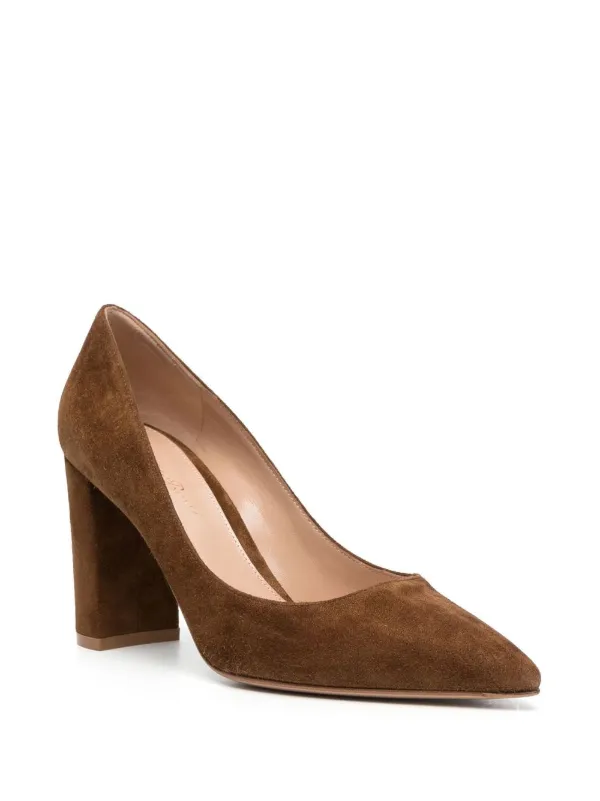 Brown Gianvito Rossi Piper 85 Suede Pumps Gianvito Rossi Piper