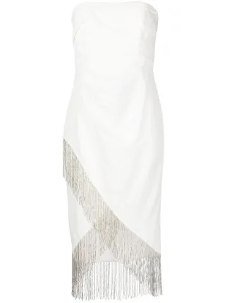 Marchesa notte fringe dress best sale