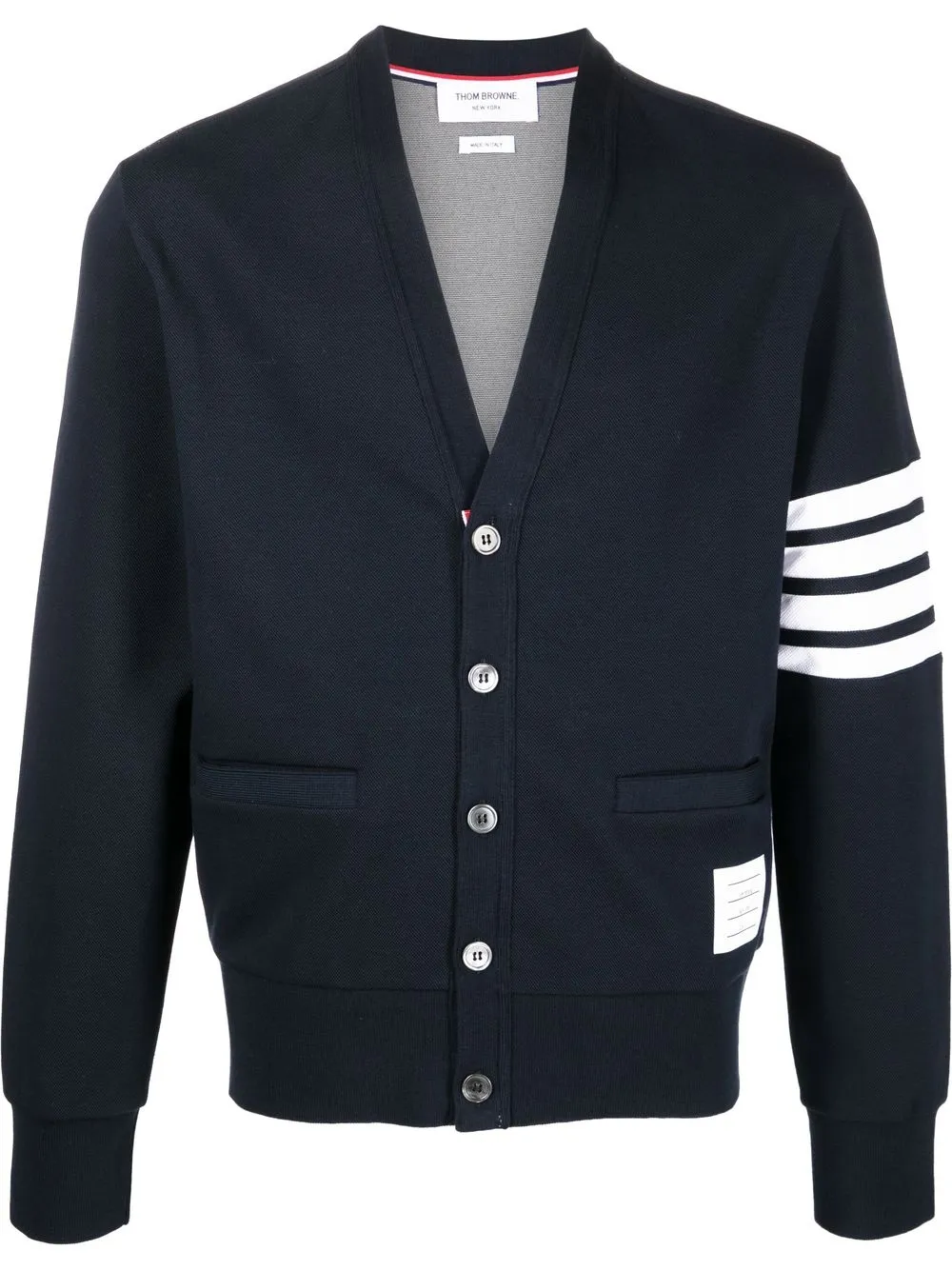 

Thom Browne 4-Bar V-neck cardigan - 415 NAVY