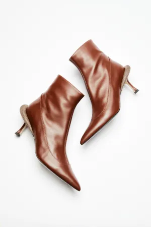 Mesh-Trimmed Ankle Boots