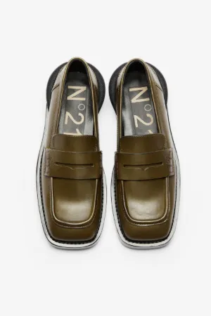 Mesh-Trimmed Loafers