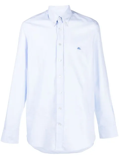 ETRO logo-embroidered button-down shirt