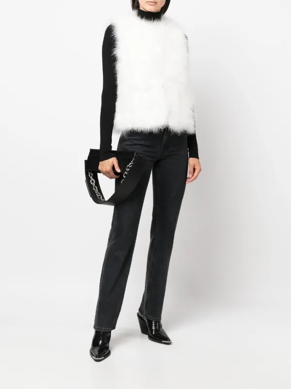Yves Salomon フェザーディテール ベスト | ホワイト | FARFETCH JP