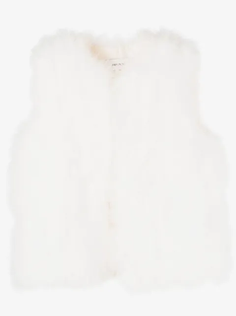 Yves Salomon silk feathered-finish waistcoat