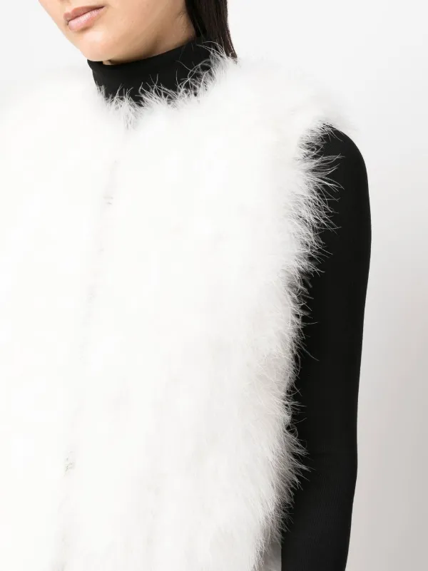 Yves Salomon フェザーディテール ベスト | ホワイト | FARFETCH JP