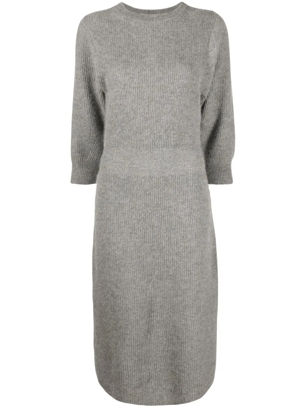 

Fabiana Filippi vestido midi ajustado - Gris