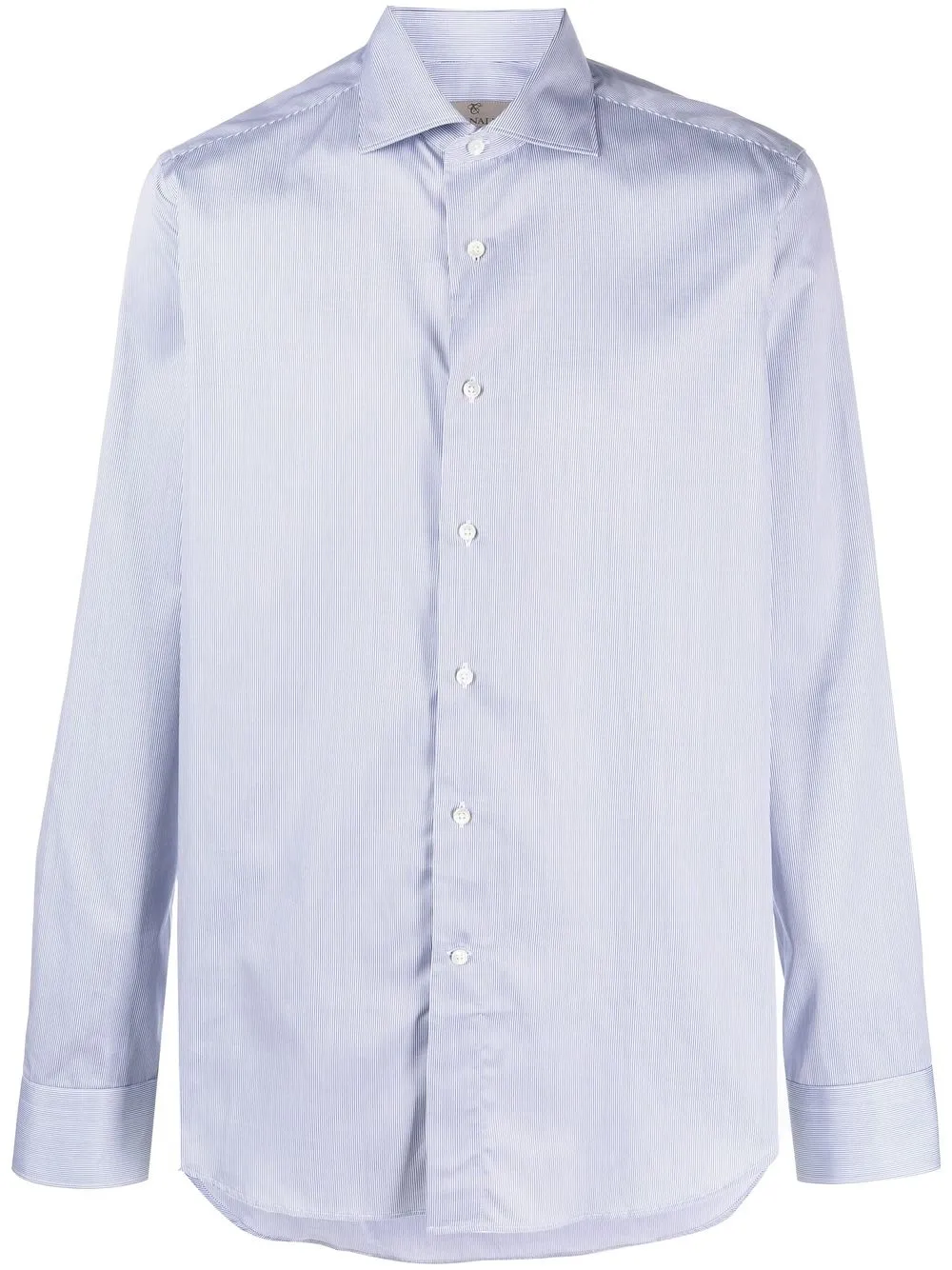 

Canali camisa manga larga con rayas estampadas - Azul