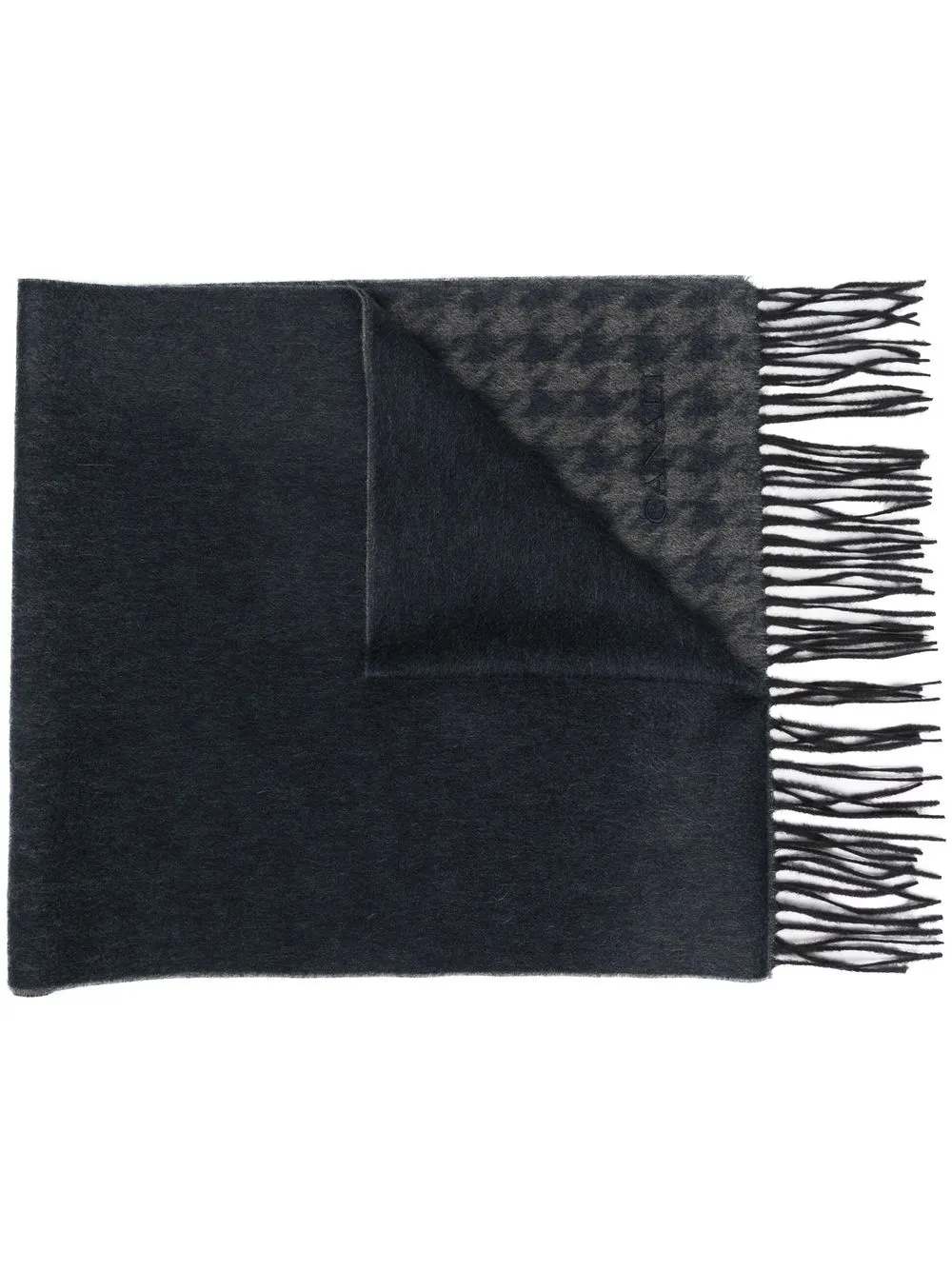 

Canali houndstooth-pattern cashmere scarf - Grey