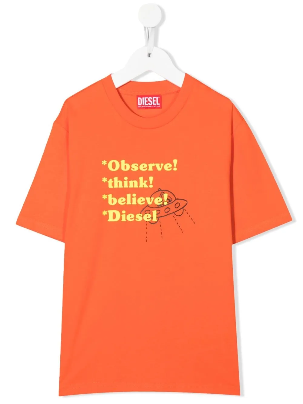 

Diesel Kids playera con estampado de nave espacial - Naranja