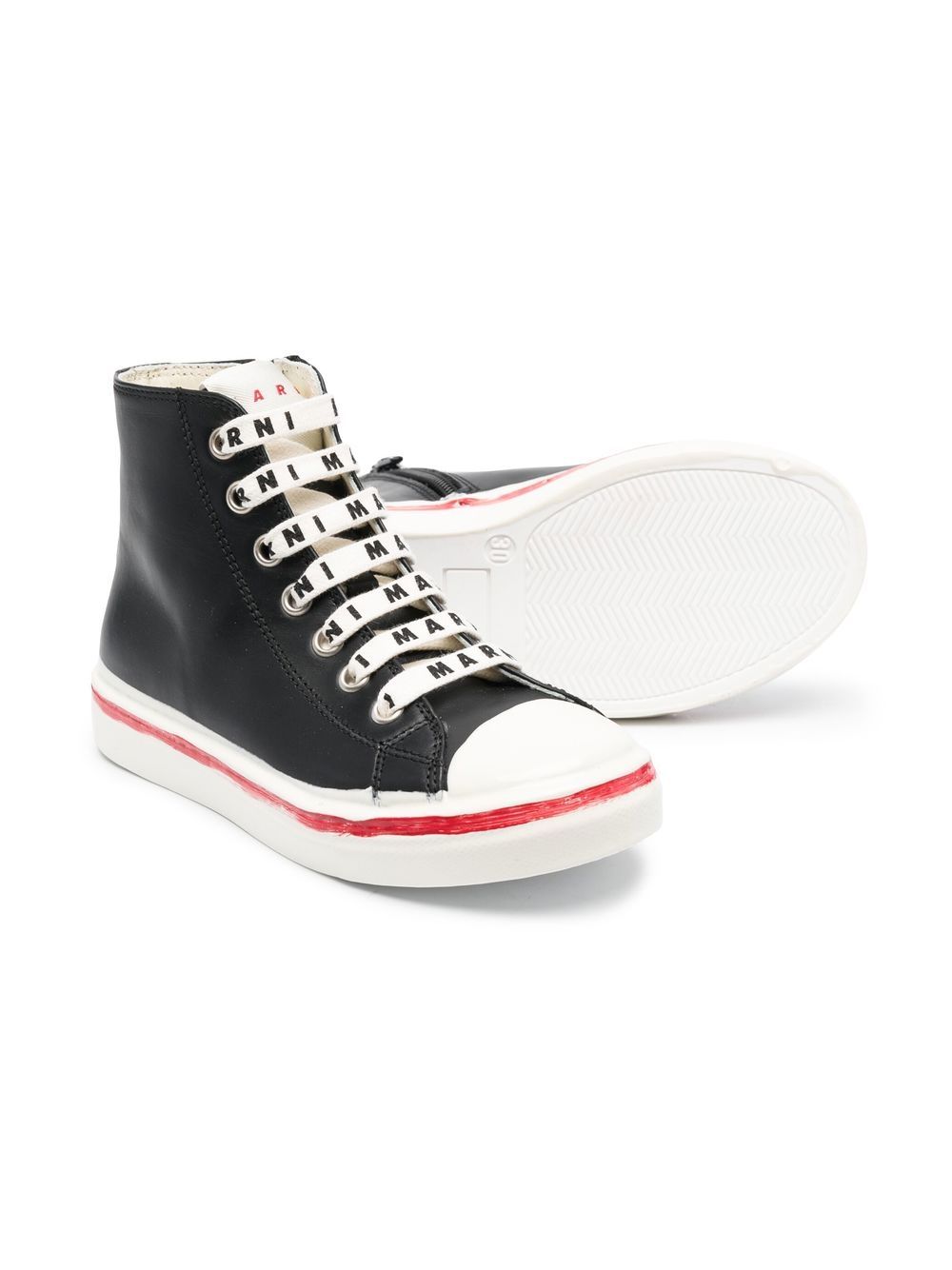 Marni Kids High-top sneakers met logo - Zwart