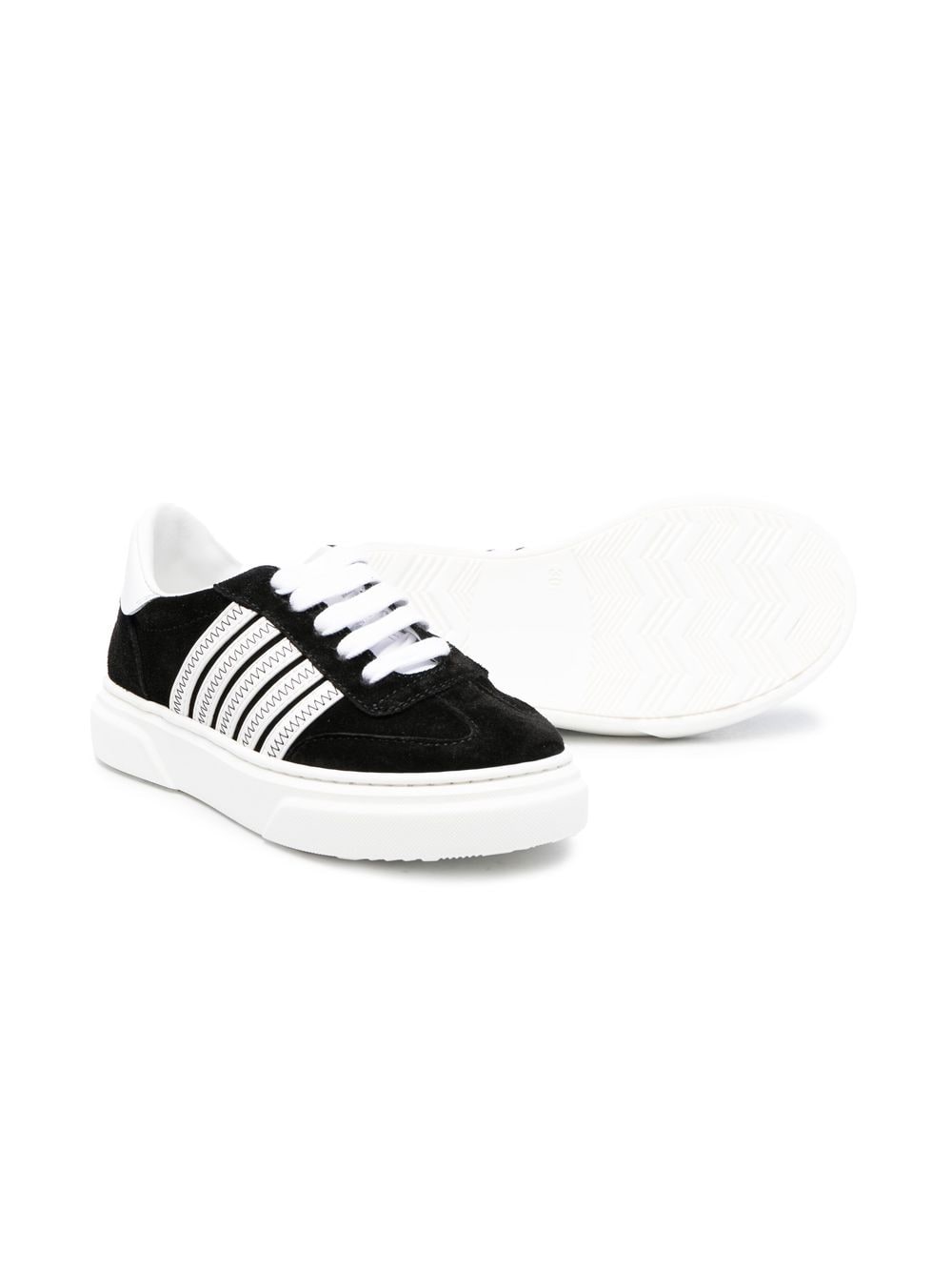 Shop Dsquared2 Side-stripe Low-top Sneakers In Black