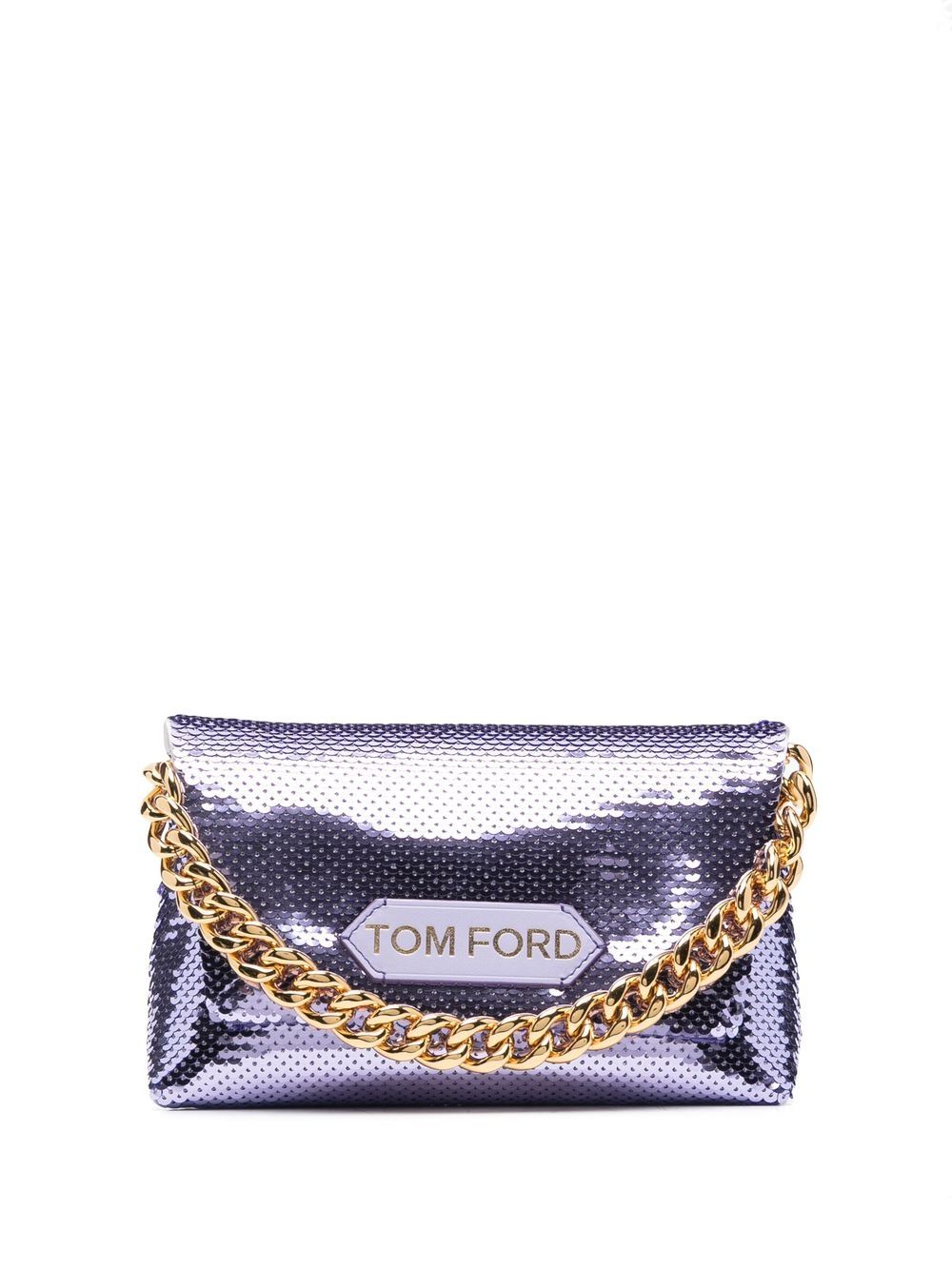 

TOM FORD sequin-embellished clutch bag - Purple