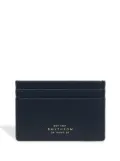 Smythson Panama calfskin card holder - Blue