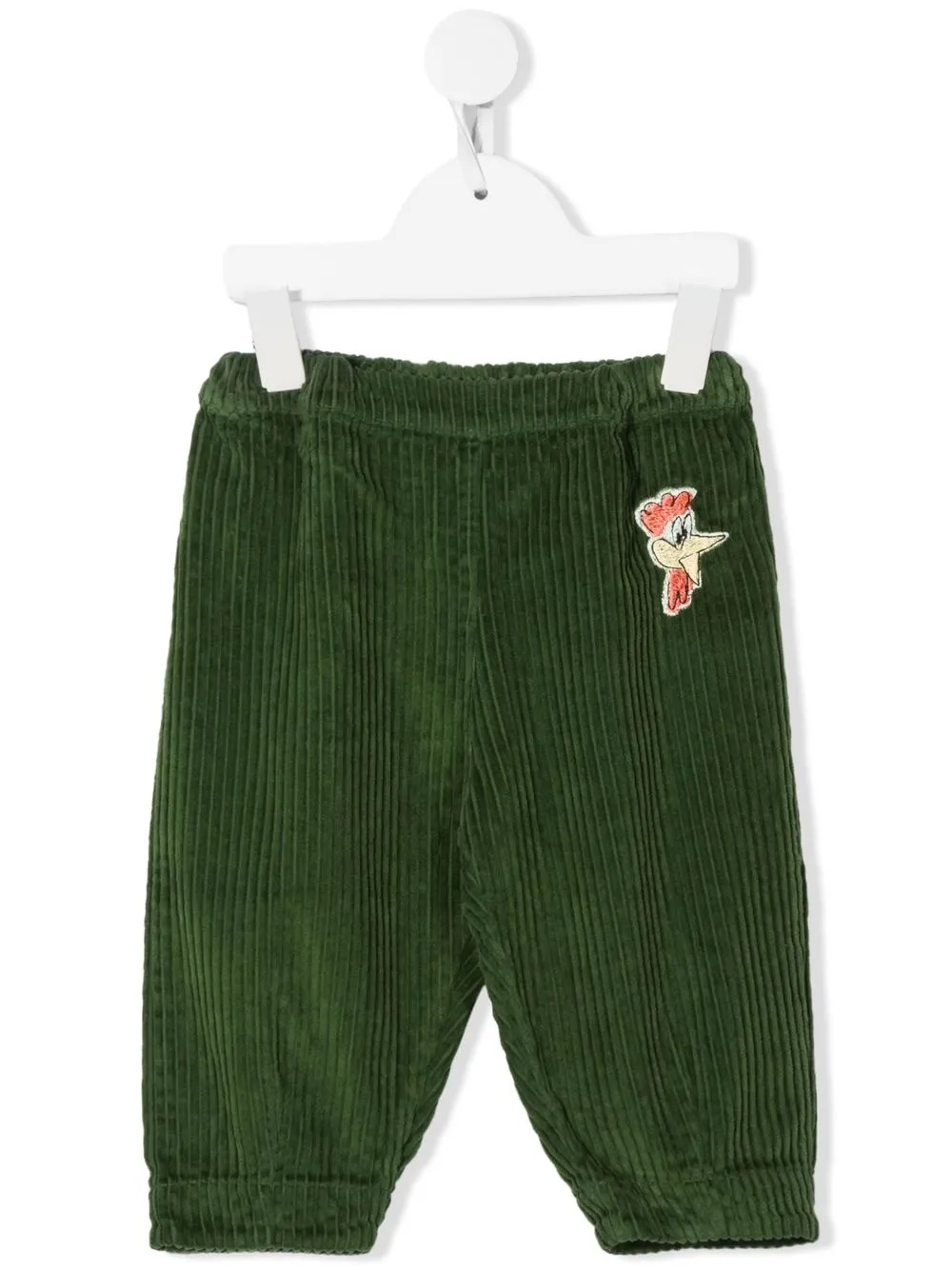 Bobo Choses pantalones de pana con logo estampado - Verde