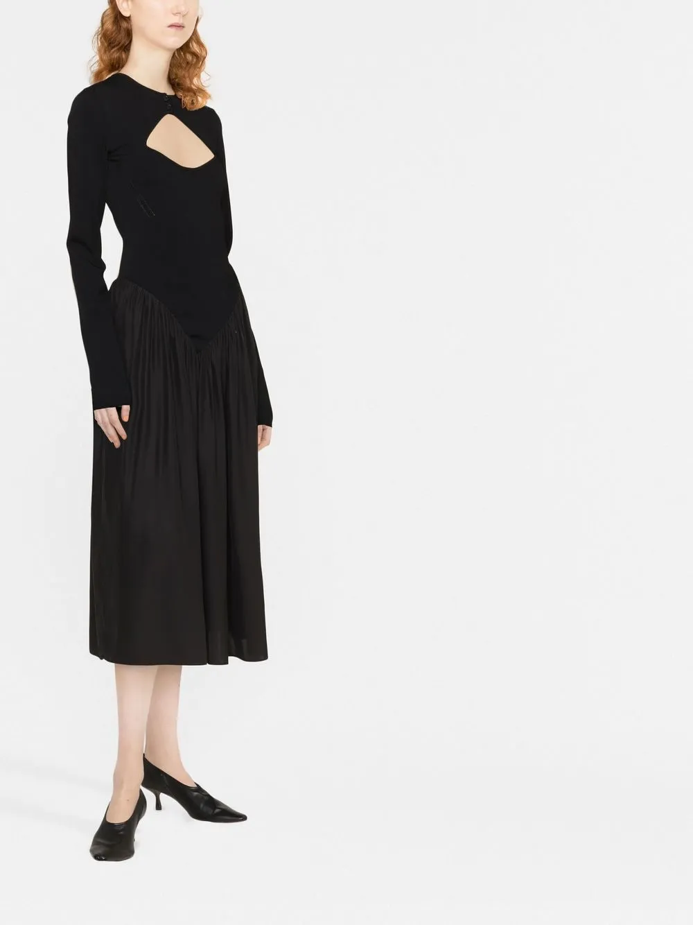 Cheap Stella McCartney panelled long-sleeved midi dress Women