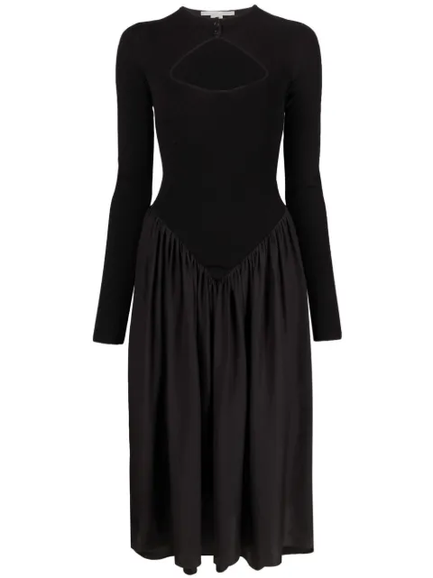 Stella McCartney panelled long-sleeved midi dress 6K02693S2357 - 0
