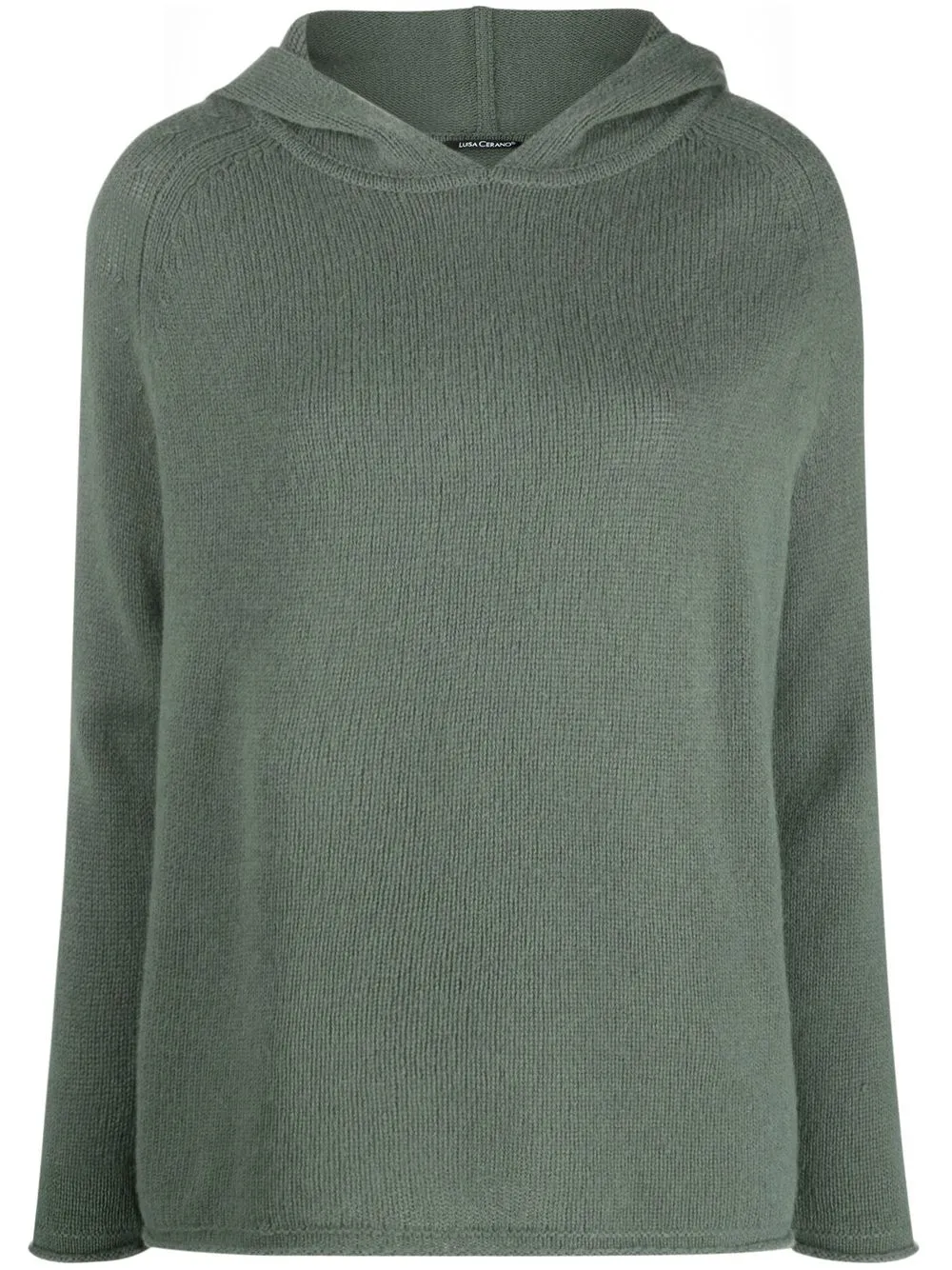 

Luisa Cerano wool-cashmere knitted hoodie - Green