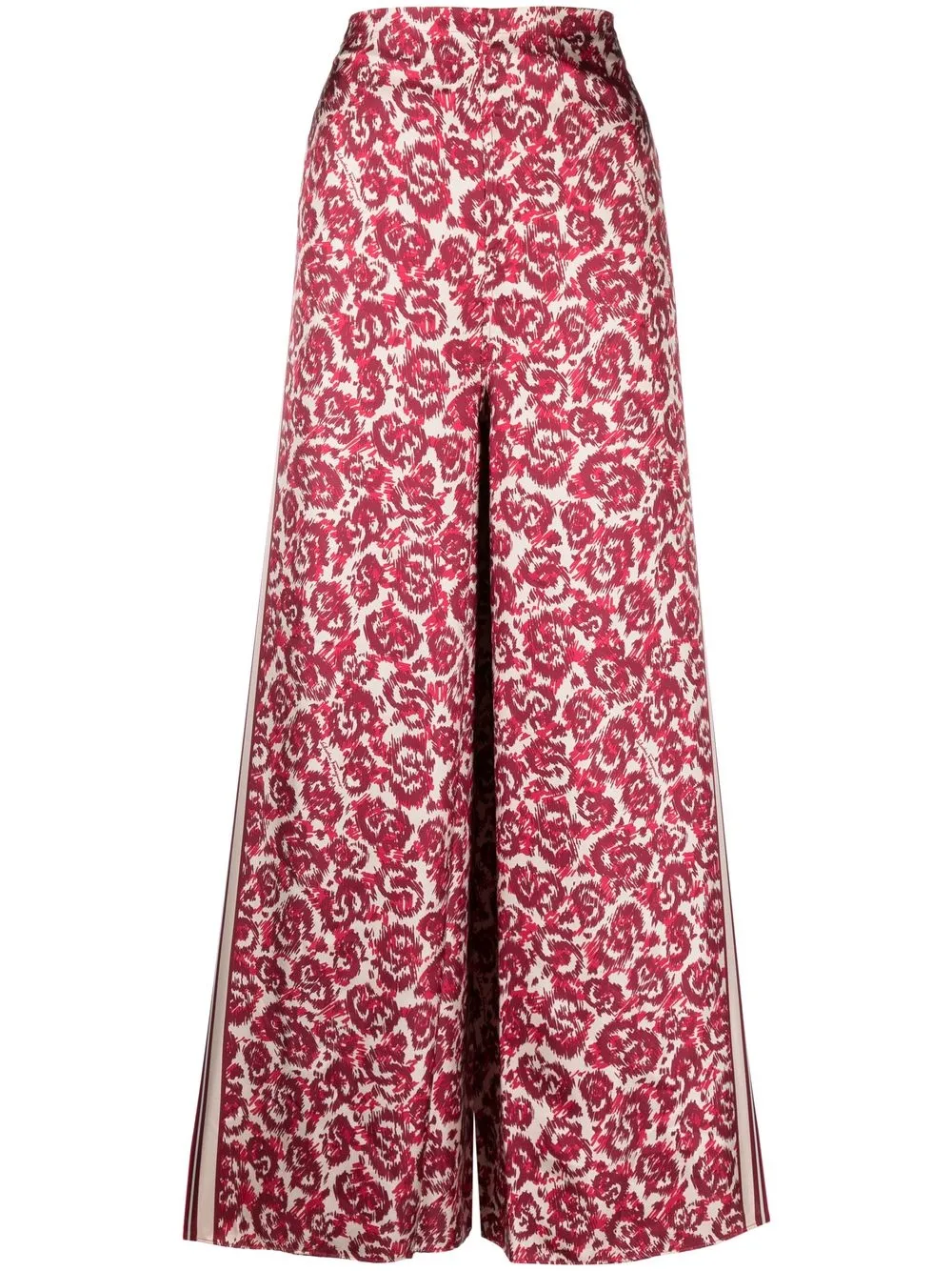 

Salvatore Ferragamo pantalones palazzo con estampado abstracto - Rojo