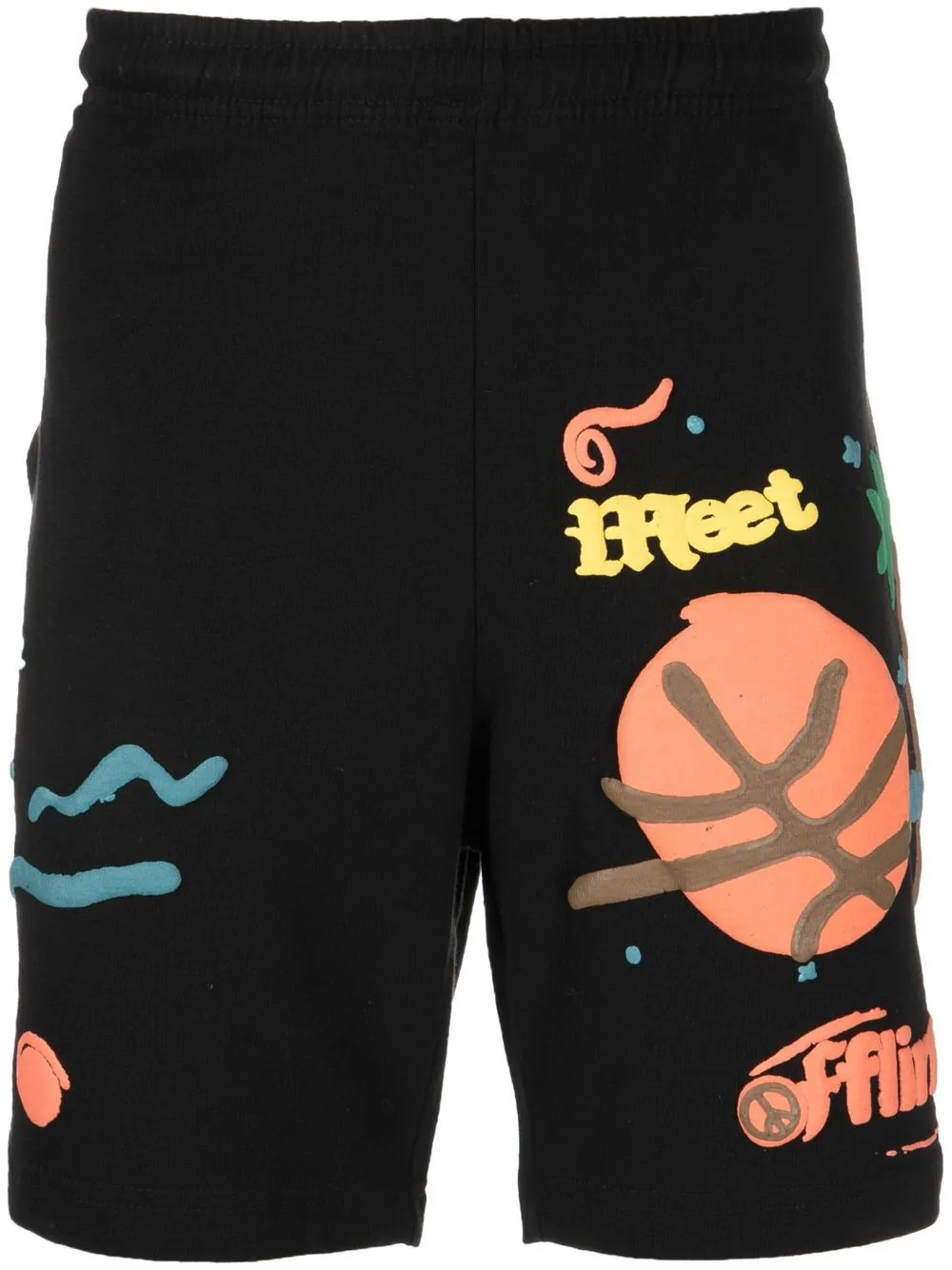 

MARKET shorts deportivos con estampado gráfico - Negro