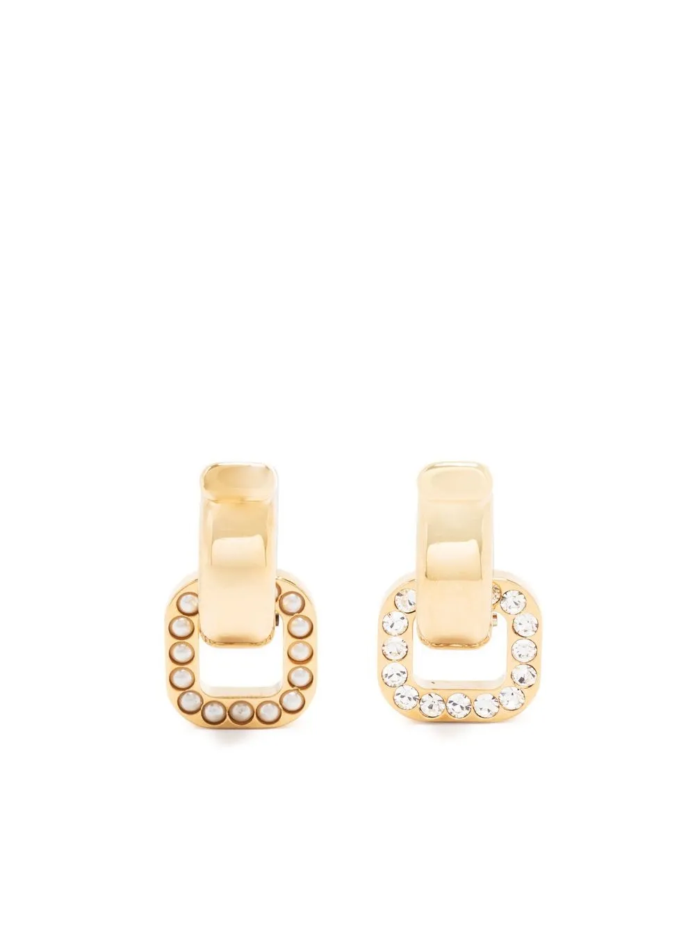 

Salvatore Ferragamo aretes con logo Gancini - Dorado