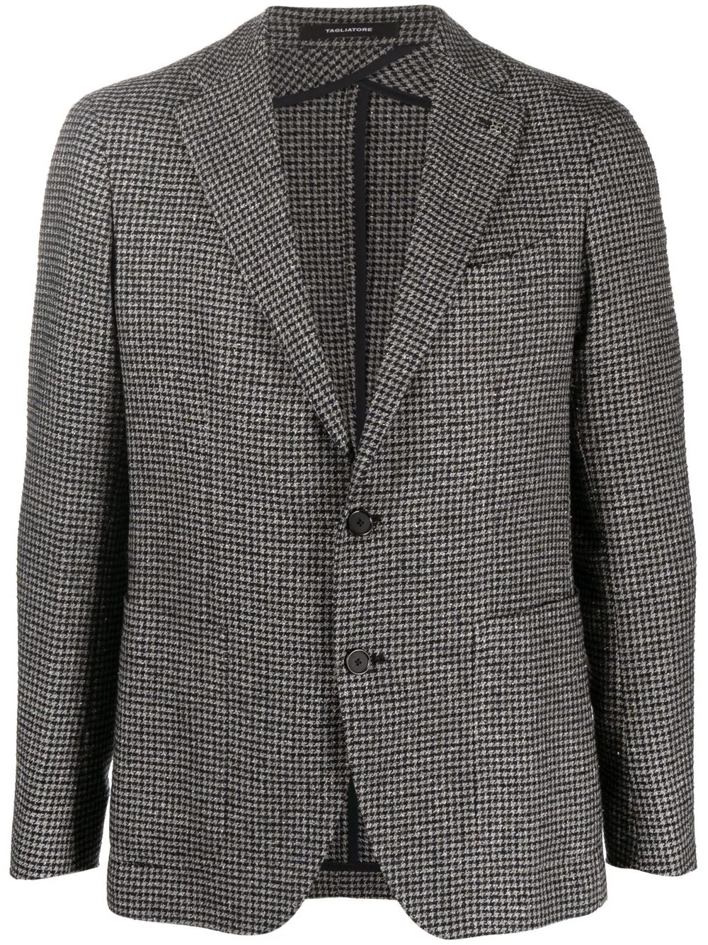 

Tagliatore blazer con botones y estampado pied de poule - Gris
