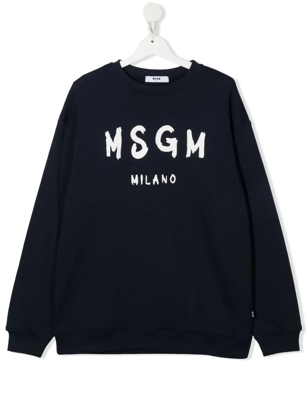 

MSGM Kids sudadera con logo estampado - Azul