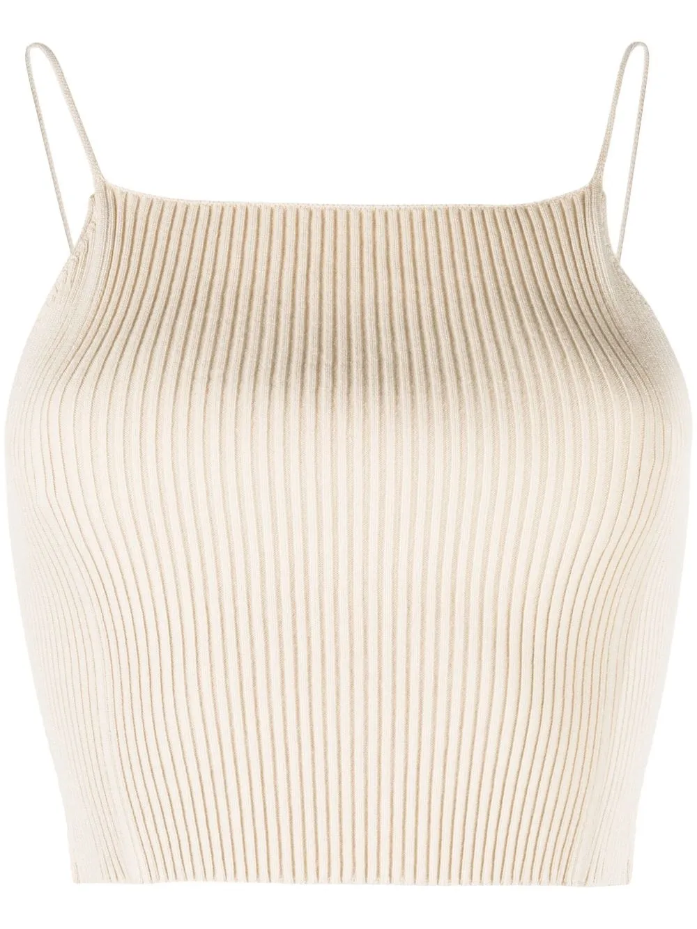 

AERON cropped ribbed vest top - Neutrals