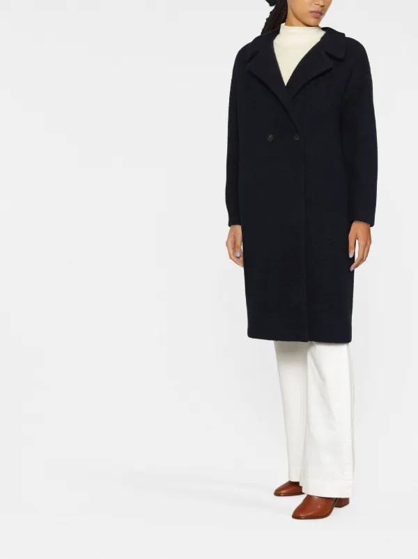 Harris Wharf London Bouclé double-breasted Coat | Blue