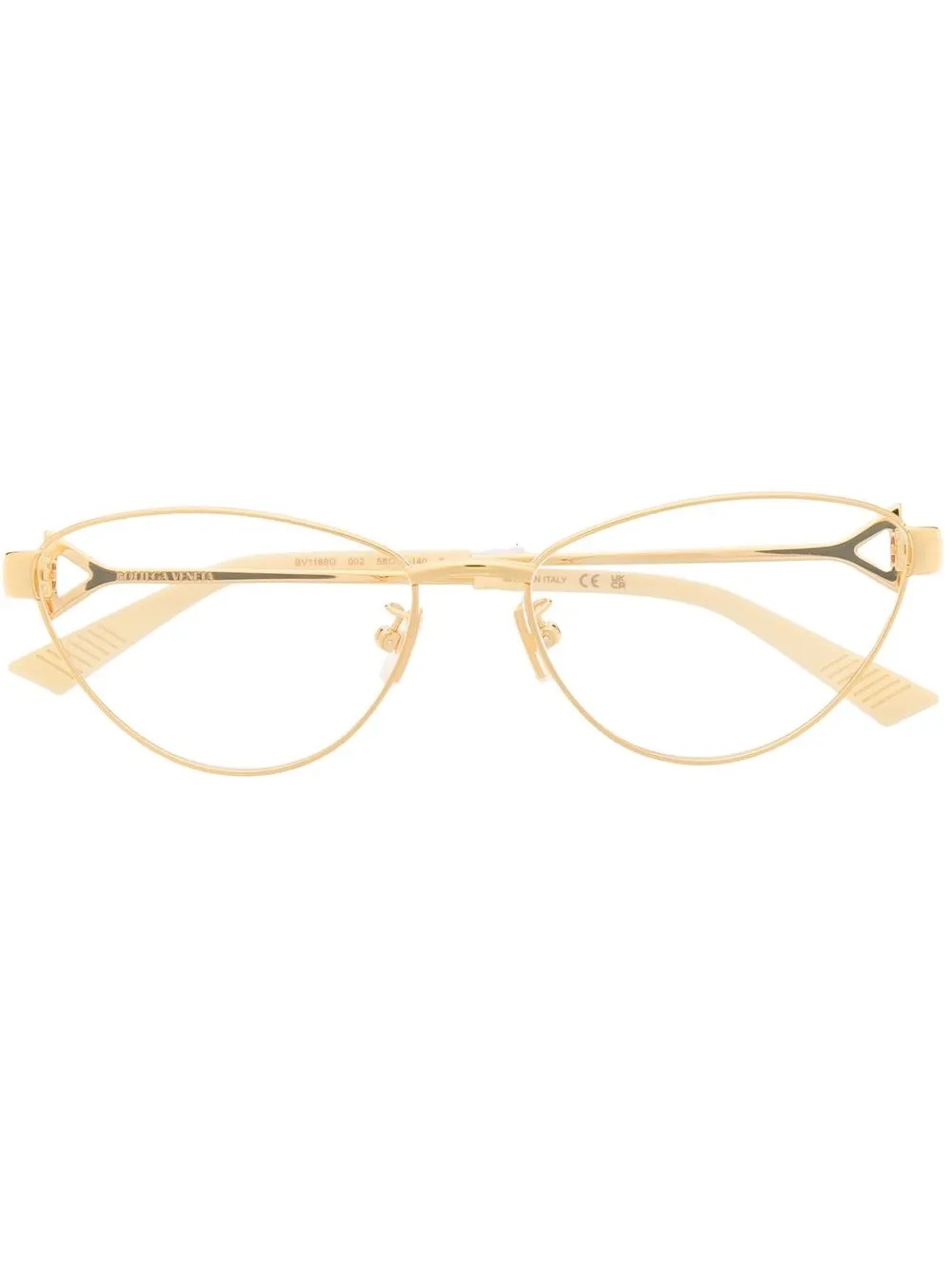 

Bottega Veneta Eyewear polished cat-eye glasses - Gold
