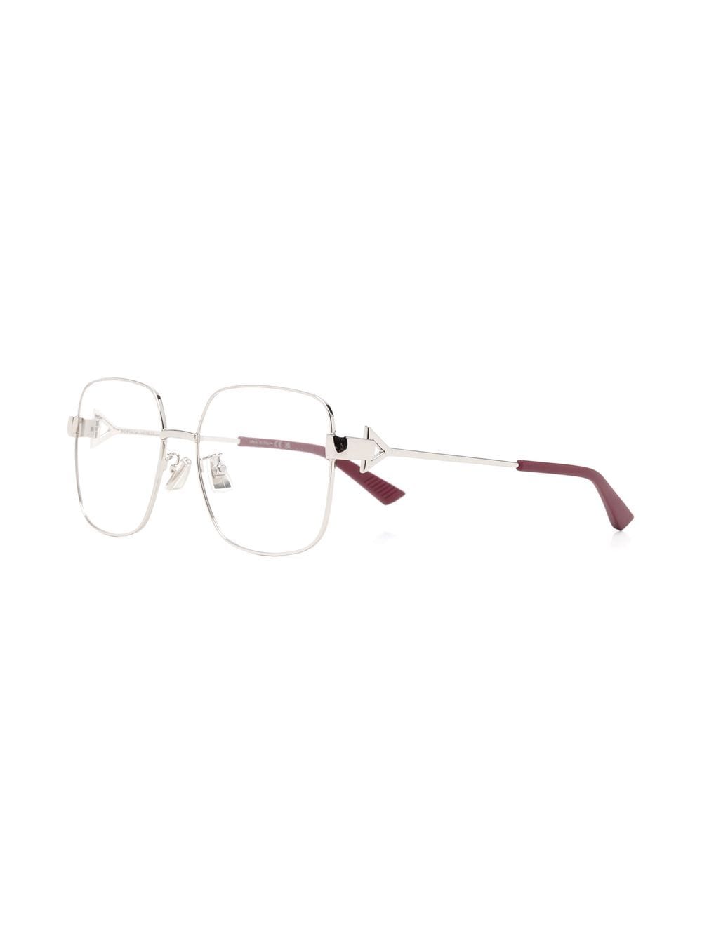 Bottega Veneta Eyewear Bril met vierkant montuur - Zilver