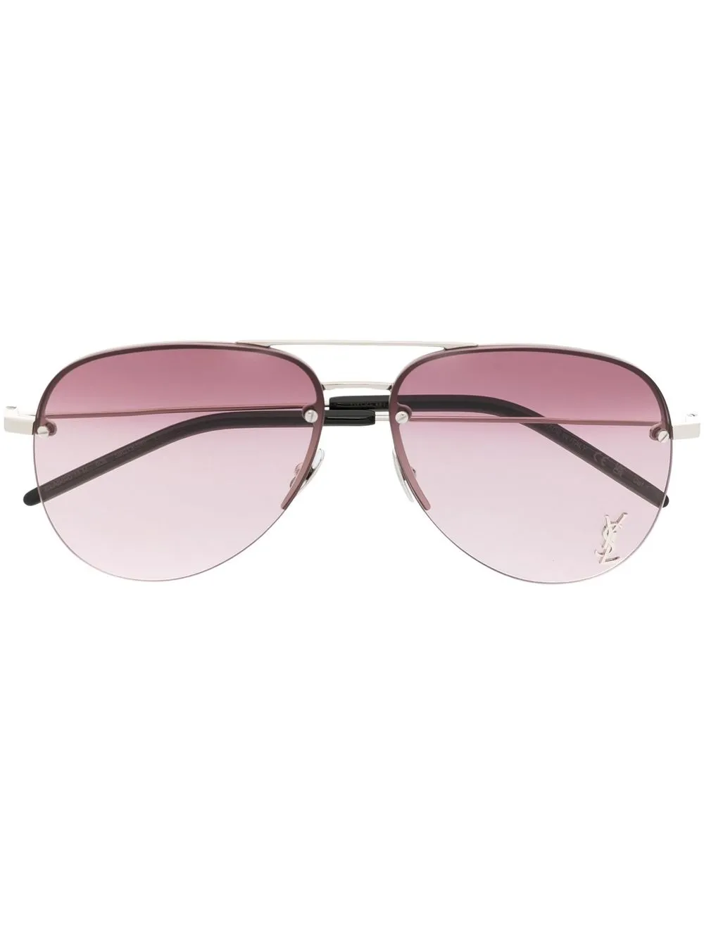 

Saint Laurent Eyewear Classic 11M pilot frame sunglasses - Red