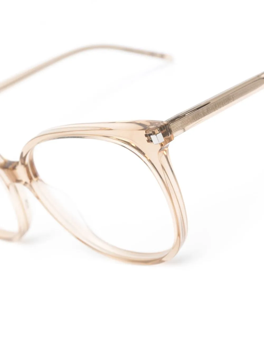 Saint Laurent Round-frame Optical Glasses In Neutrals