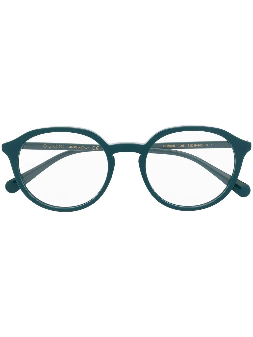 

Gucci Eyewear oval Interlocking G logo glasses - Blue