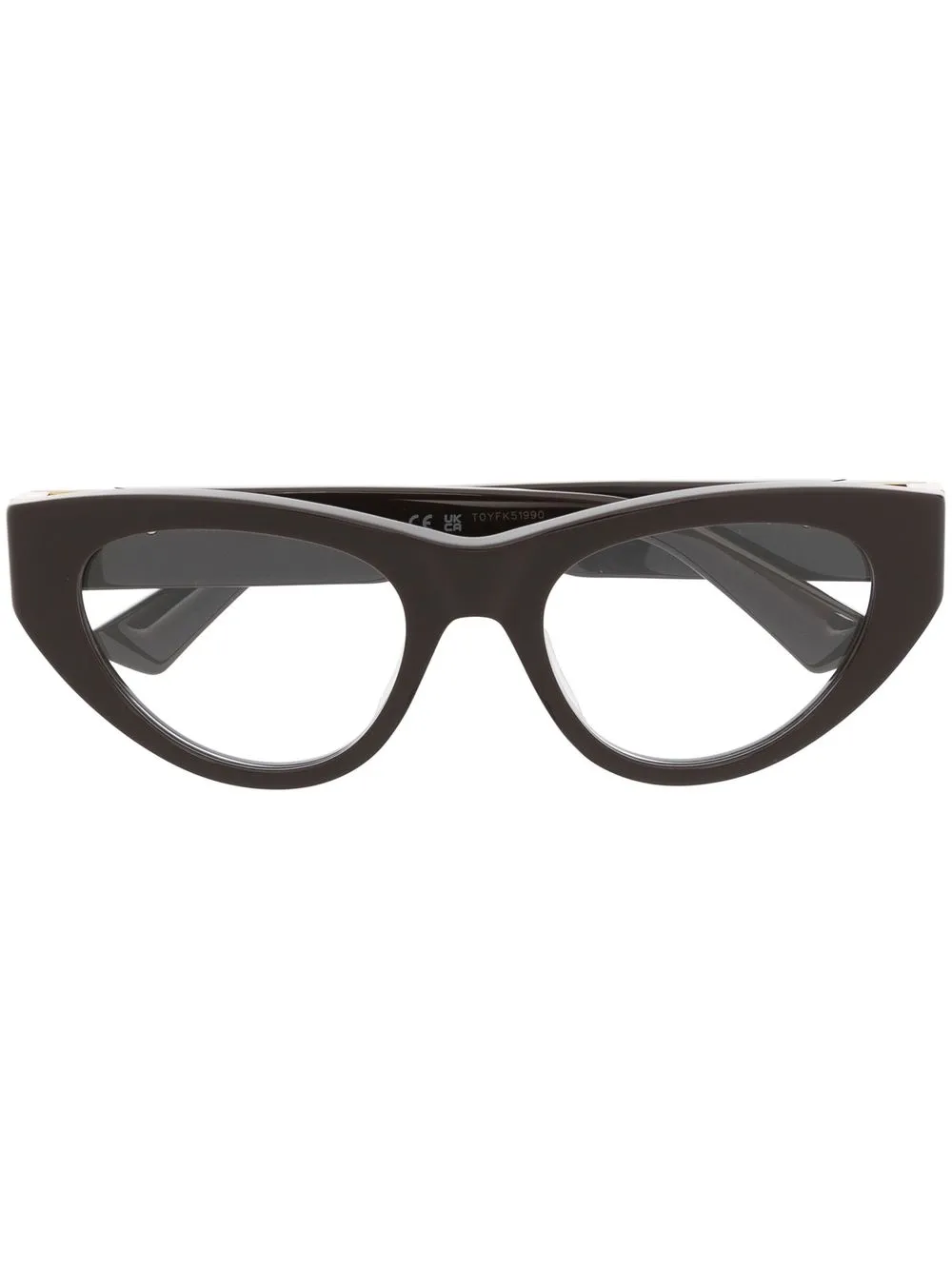 

Bottega Veneta Eyewear cat-eye frame glasses - Brown
