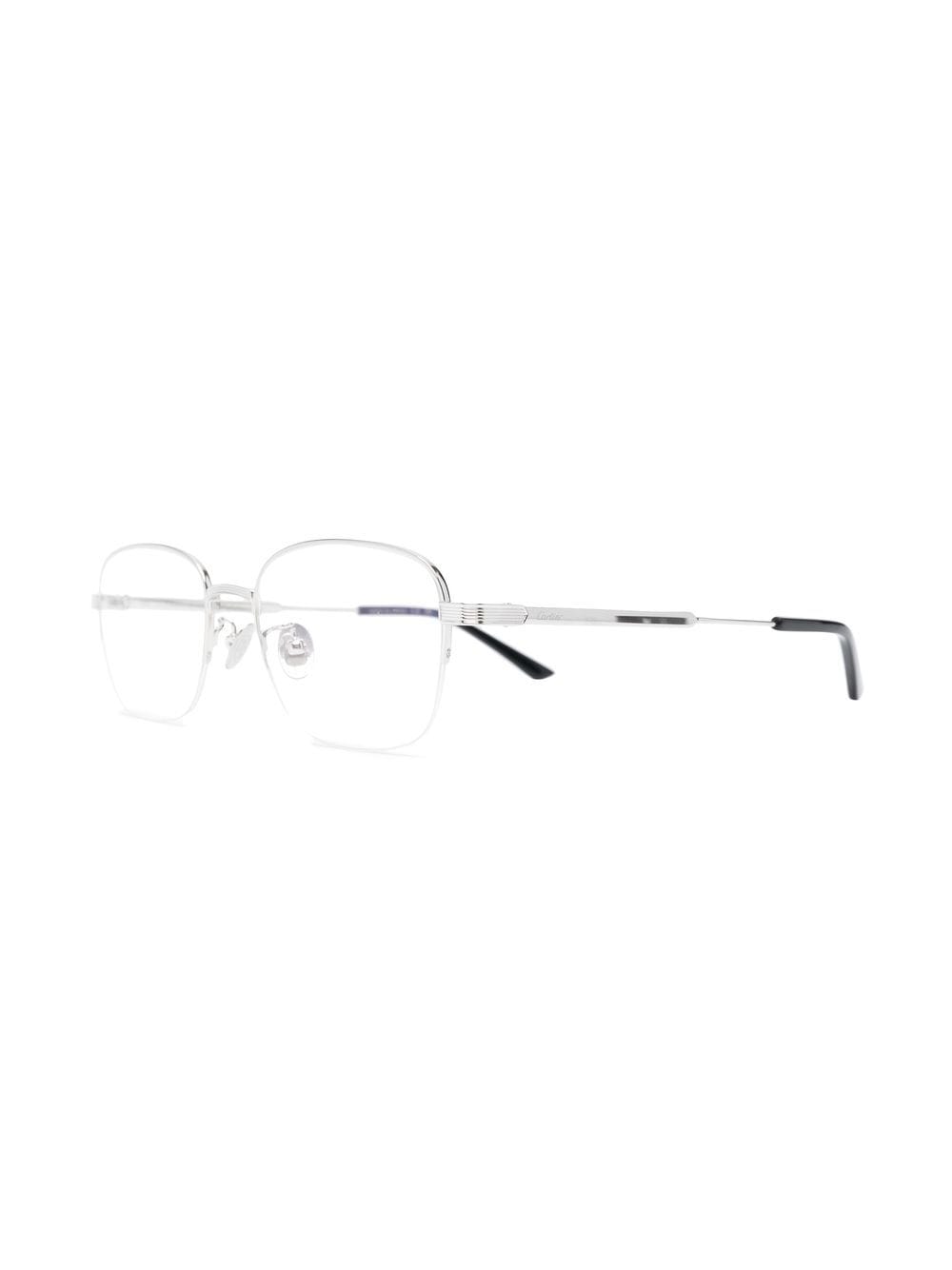 Cartier Eyewear Bril met vierkant montuur - Zilver