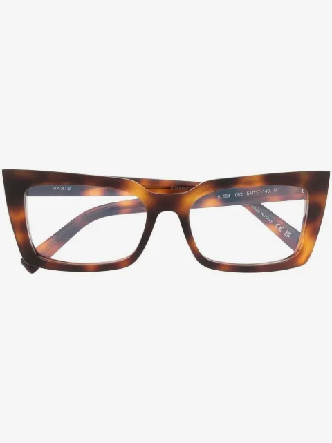 Saint Laurent Eyewear 톨토이즈셸 스퀘어 프레임 안경