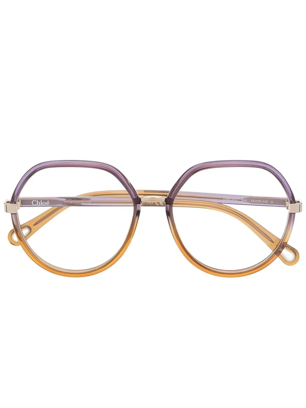 

Chloé Eyewear ombré round frame glasses - Brown