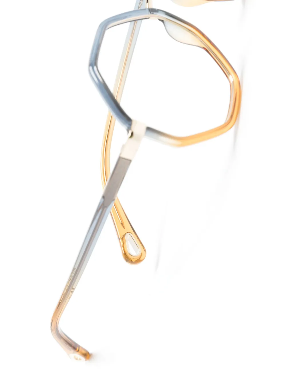 Chloé Gradient Geometric-frame Glasses In Blue